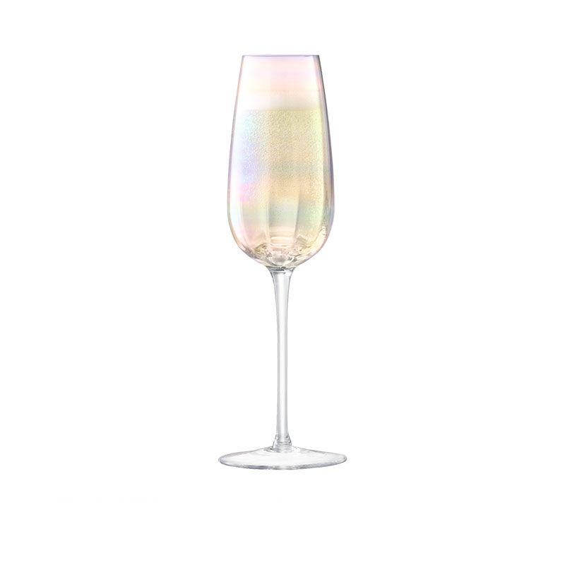Ly champagne thuỷ tinh pha lê màu hologram 250ml Hãng LSA